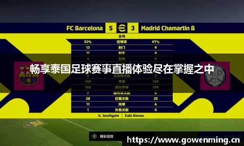 畅享泰国足球赛事直播体验尽在掌握之中