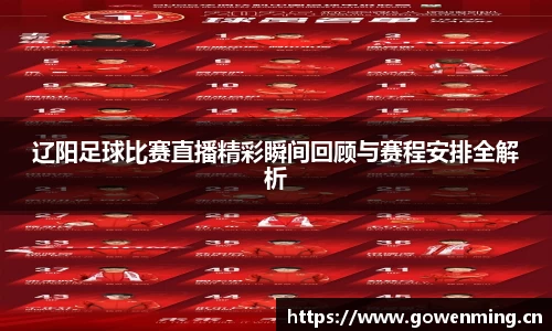 辽阳足球比赛直播精彩瞬间回顾与赛程安排全解析